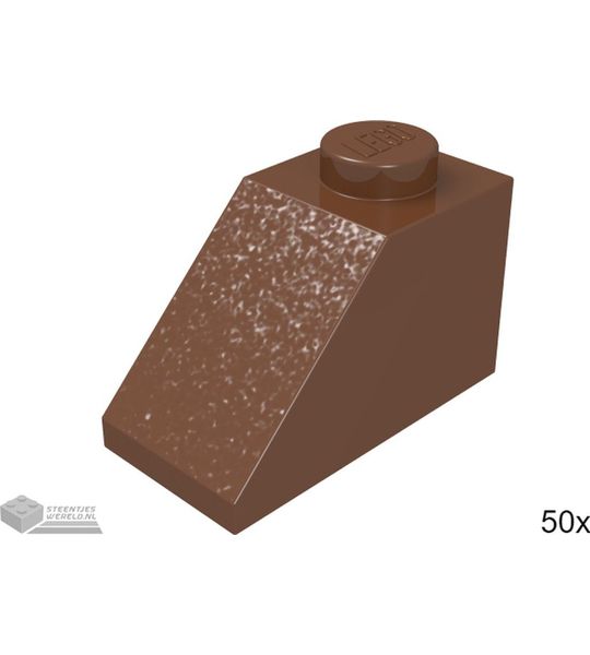 LEGO Dakpan 2x1, 3040 Roodbruin 50 stuks