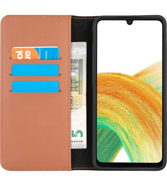 BlueBuilt Samsung Galaxy A33 Book Case Bruin