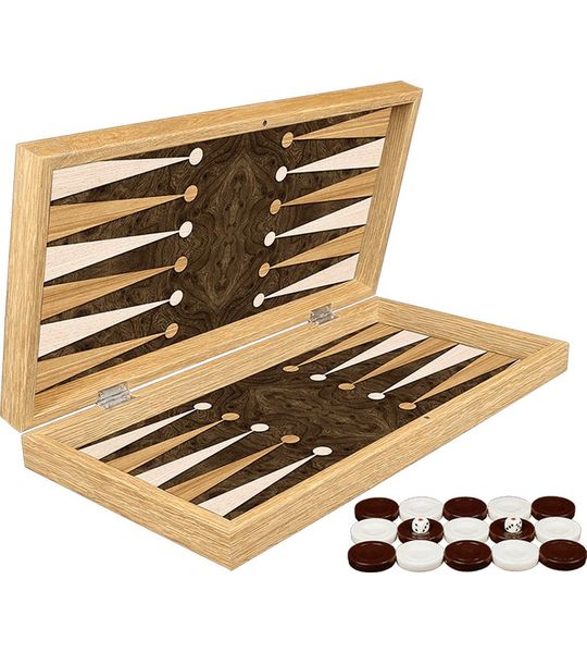 Klassiek Backgammon rosé bordspel - Maat L 38cm