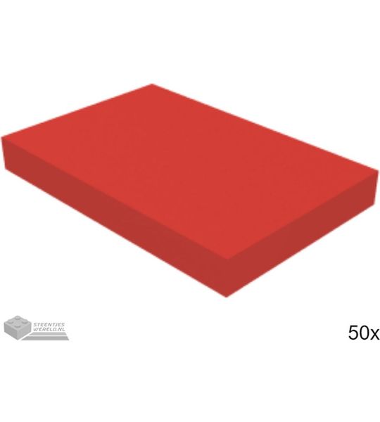 50x LEGO 26603 Tegel 2x3 Rood, 50 stuks