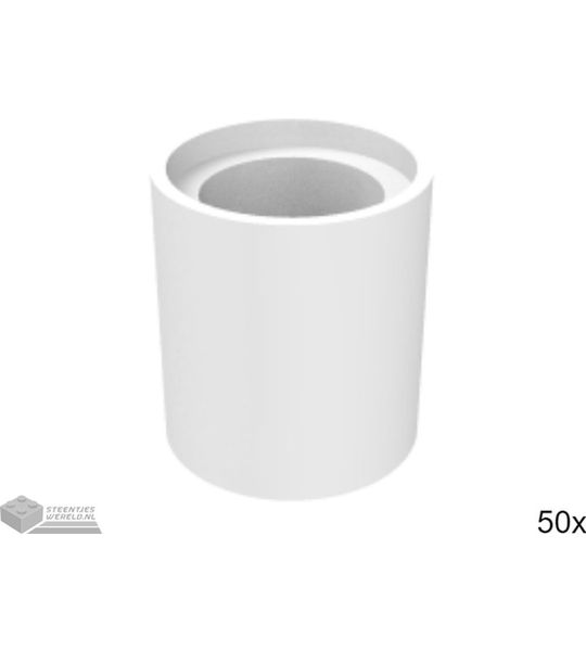 50x LEGO 18654 Technic connector Wit, 50 stuks