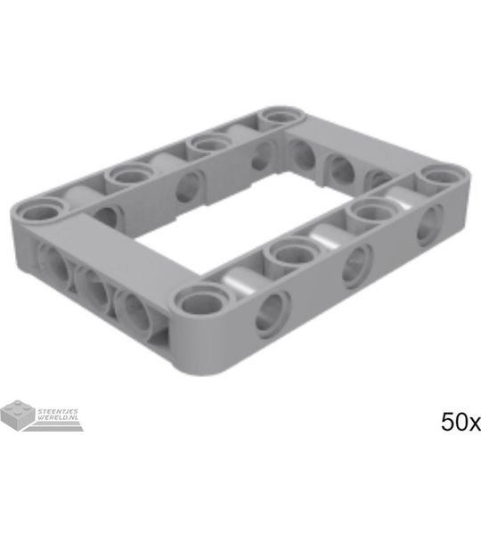 50x LEGO 64179 Technic arm Licht blauwgrijs, 50 stuks