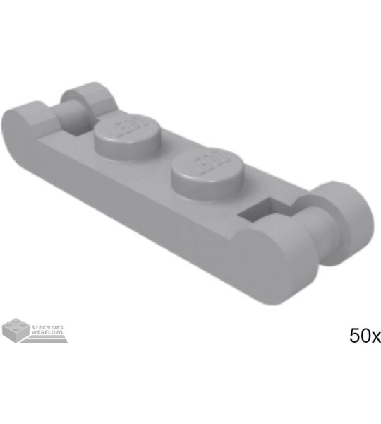 50x LEGO 18649 Licht blauwgrijs, Plaat aangepast, 50 stuks