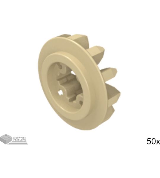 50x LEGO 6589 Technic tandwiel Tan, 50 stuks