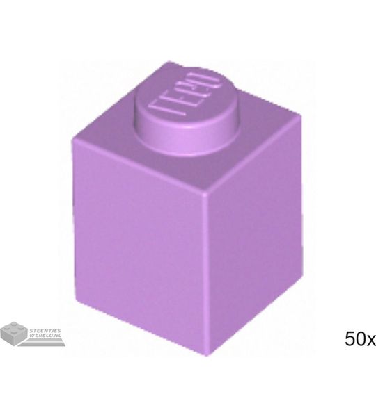 50x LEGO 3005 Steen 1x1 Medium lavendel, 50 stuks