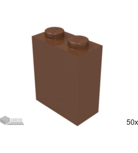 50x LEGO 3245c Steen Roodbruin, 50 stuks