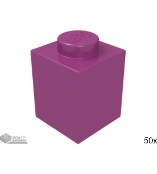 50x LEGO 3005 Steen 1x1 Magenta, 50 stuks