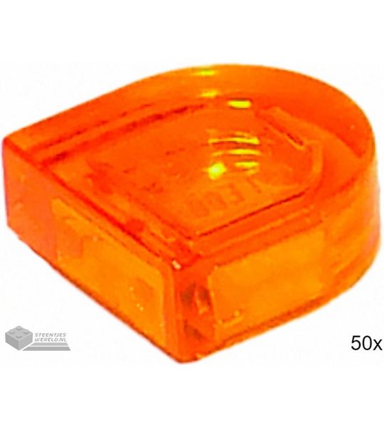 50x LEGO 24246 Doorzichtig oranje Tegel aangepast, 50 stuks
