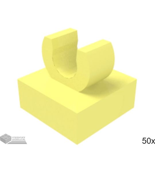 50x LEGO 15712 Fel lichtgeel Tegel aangepast, 50 stuks