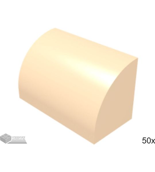 50x LEGO 37352 Dakpan gebogen Licht noga, 50 stuks