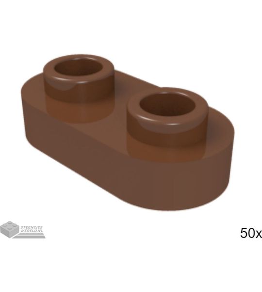 50x LEGO 35480 Roodbruin, Plaat aangepast, 50 stuks