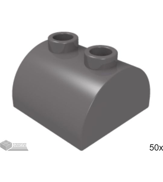 50x LEGO 30165 Dakpan gebogen Donker blauwgrijs, 50 stuks