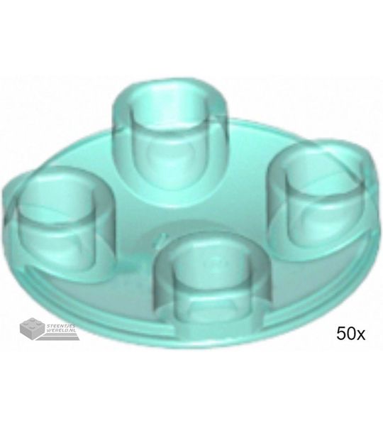 50x LEGO 2654 Doorzichtig lichtblauw, 50 stuks