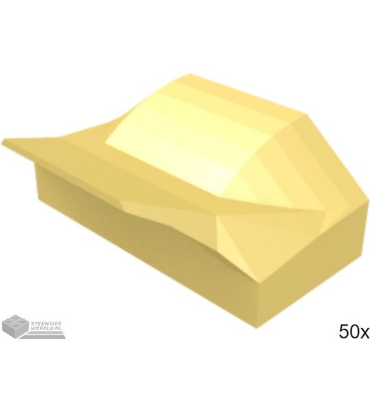50x LEGO 47458 Dakpan gebogen Parelgoud, 50 stuks