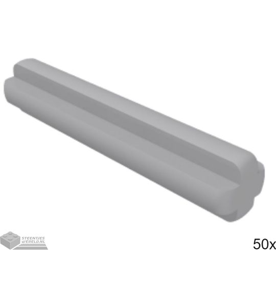 50x LEGO 4519 Technic as Licht blauwgrijs, 50 stuks