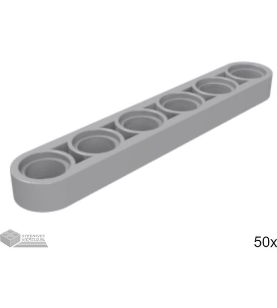 50x LEGO 32063 Technic arm Licht blauwgrijs, 50 stuks