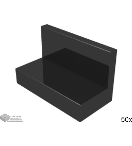 50x LEGO 4865 Paneel Zwart, 50 stuks