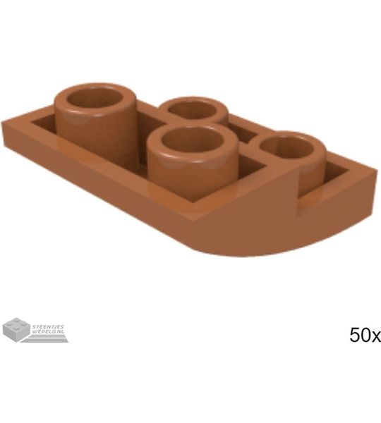 50x LEGO 32803 Dakpan gebogen Donker oranje, 50 stuks