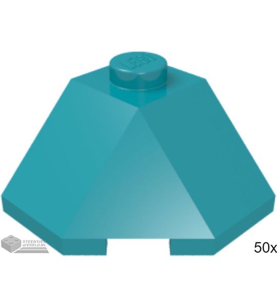 50x LEGO 13548 Donker Turquoise, 50 stuks