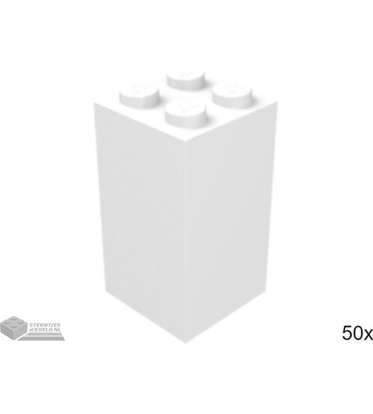 50x LEGO 30145 Steen Wit, 50 stuks