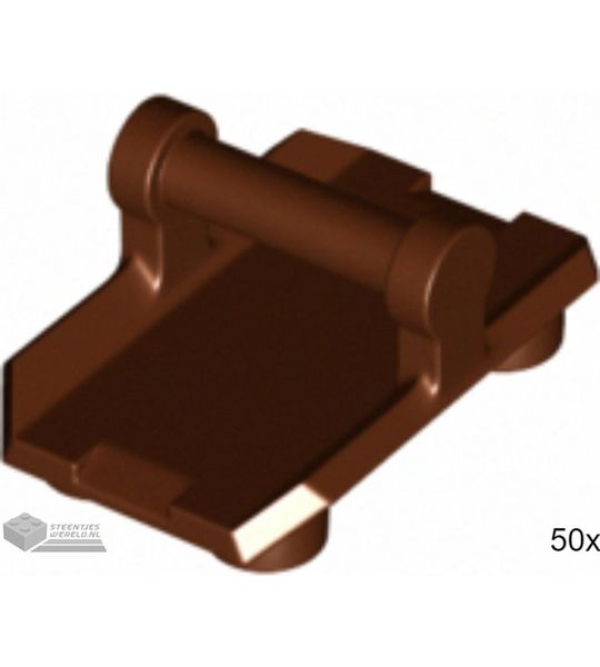 50x LEGO 30166 Roodbruin, Plaat aangepast, 50 stuks