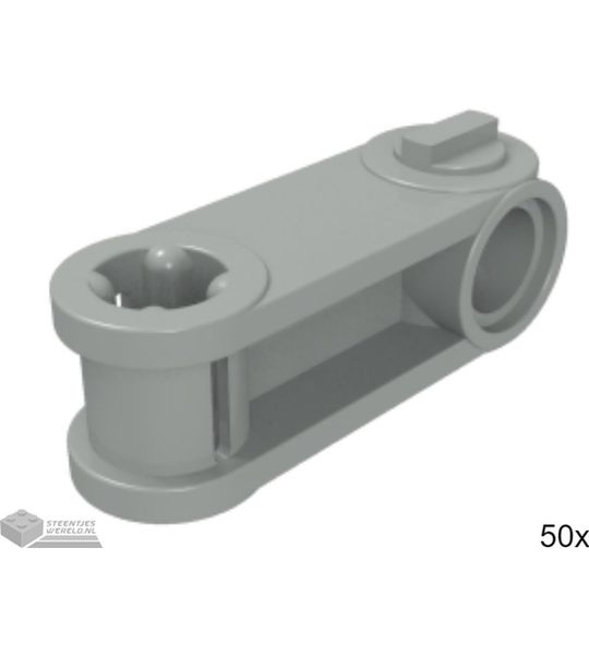50x LEGO 32068 Technic connector Lichtgrijs, 50 stuks