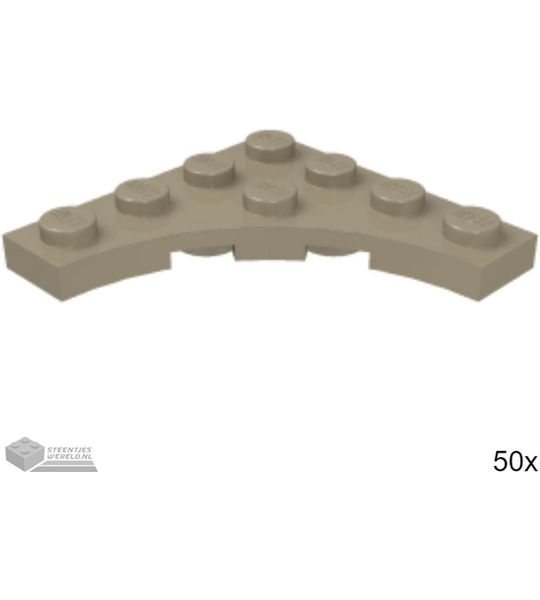 50x LEGO 35044 Donker tan, Plaat aangepast, 50 stuks