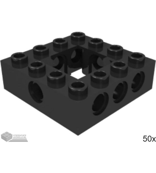 50x LEGO 32324 Technic steen Zwart, 50 stuks