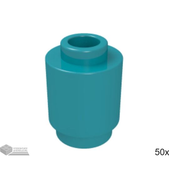 50x LEGO 3062b Donker Turquoise, 50 stuks