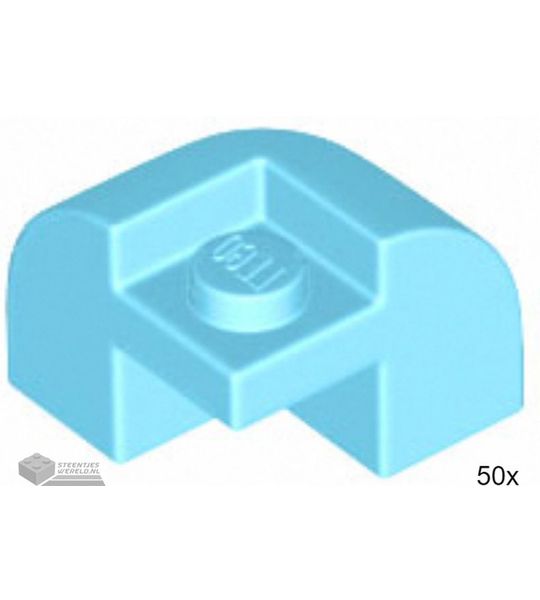 50x LEGO 67810 Dakpan gebogen Medium azuur, 50 stuks