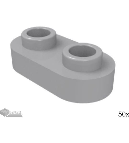 50x LEGO 35480 Licht blauwgrijs, Plaat aangepast, 50 stuks