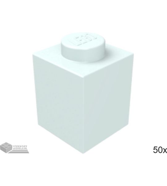 50x LEGO 3005 Steen 1x1 Licht aqua, 50 stuks