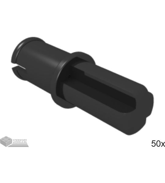 50x LEGO 3749 Technic as Zwart, 50 stuks