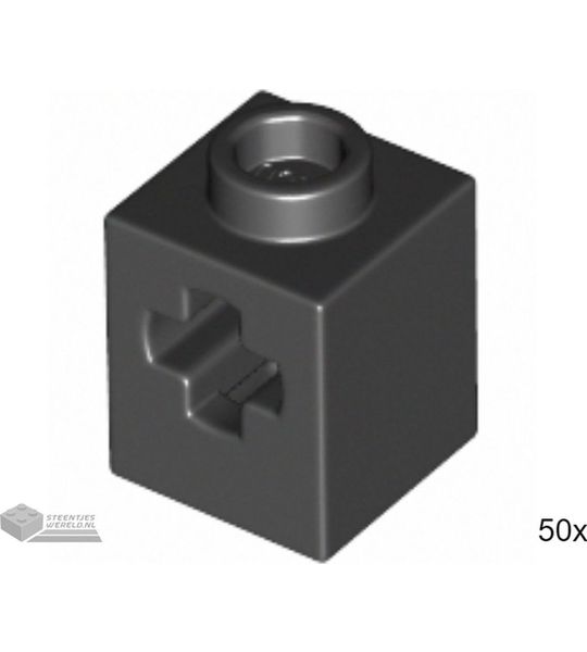 50x LEGO 73230 Technic steen Zwart, 50 stuks