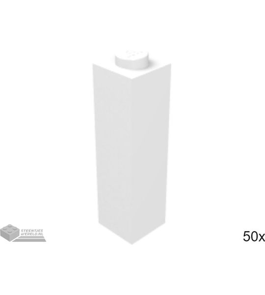 50x LEGO 14716 Steen Wit, 50 stuks