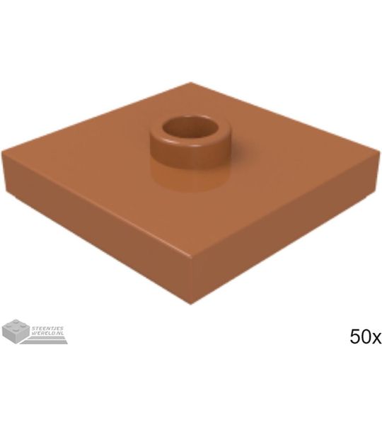 50x LEGO 87580 Donker oranje, Plaat aangepast, 50 stuks