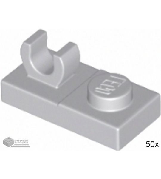 50x LEGO 44861 Licht blauwgrijs, Plaat aangepast, 50 stuks