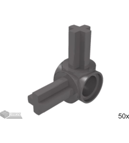 50x LEGO 10197 Technic connector Donker blauwgrijs, 50 stuks
