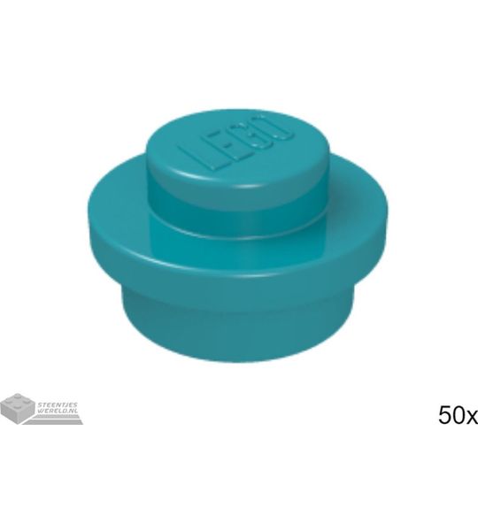 50x LEGO 4073 Donker Turquoise, 50 stuks