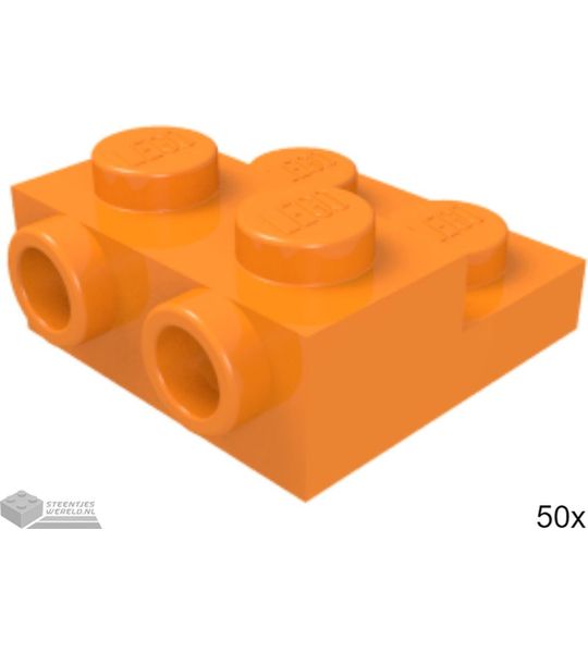 50x LEGO 99206 Oranje, Plaat aangepast, 50 stuks
