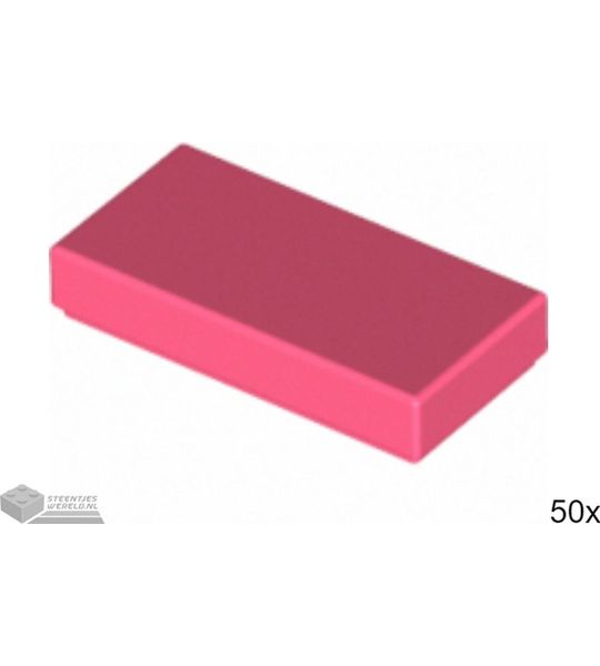 50x LEGO 3069b Tegel 1 x 2 Coral, 50 stuks