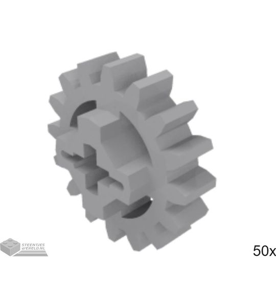 50x LEGO 94925 Technic tandwiel Licht blauwgrijs, 50 stuks