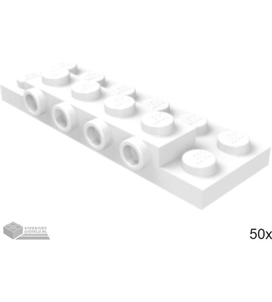 50x LEGO 87609 Wit, Plaat aangepast, 50 stuks
