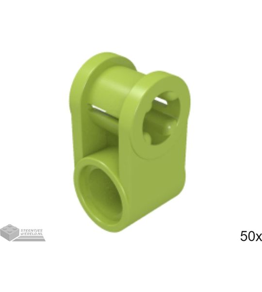 50x LEGO 6536 Technic connector Lime, 50 stuks