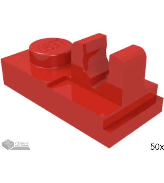 50x LEGO 92280 Rood, Plaat aangepast, 50 stuks