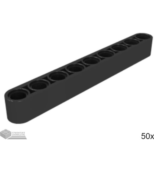 50x LEGO 40490 Technic arm Zwart, 50 stuks