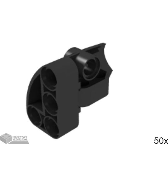 50x LEGO 87086 Technic paneel Zwart, 50 stuks