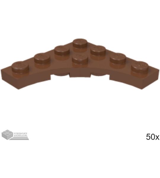 50x LEGO 35044 Roodbruin, Plaat aangepast, 50 stuks