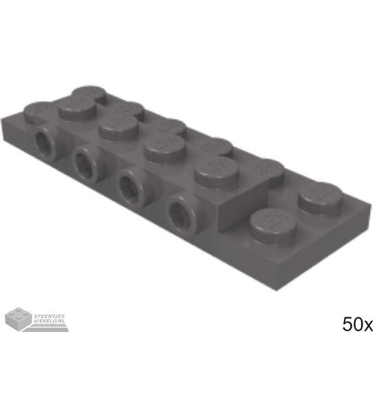 50x LEGO 87609 Donker blauwgrijs, Plaat aangepast, 50 stuks