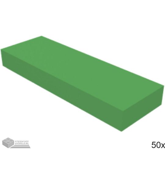 50x LEGO 63864 Tegel 1x3 Fel groen, 50 stuks